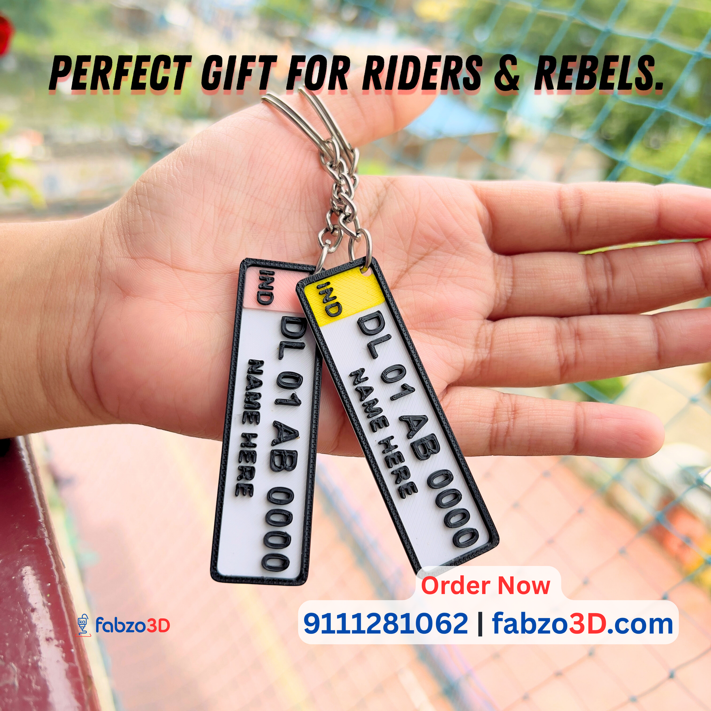 Custom License Plate Keychain – Fabzo3D Exclusive