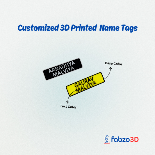 Personalized 3D Printed Name Tag – Custom Text & Colors